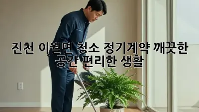 진천 이월면 청소 정기계약: 깨끗한 공간, 편리한 생활!